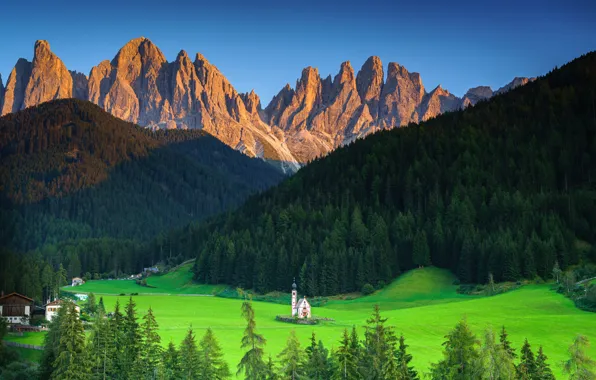 Картинка Природа, Горы, Альпы, Италия, Долина, Italy, Южный Тироль, South Tyrol