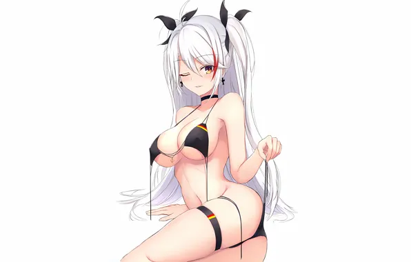 Girl, sexy, ass, cleavage, erect nipples, long hair, boobs, anime