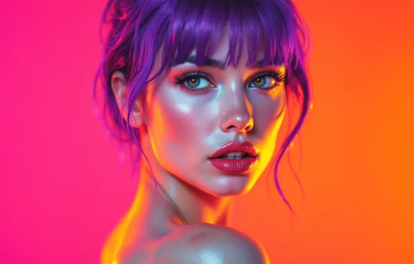 Картинка colorful, girl, women, AI art