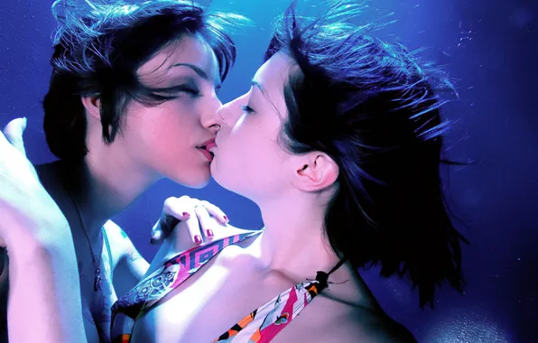 Картинка поцелуй, под водой, kiss