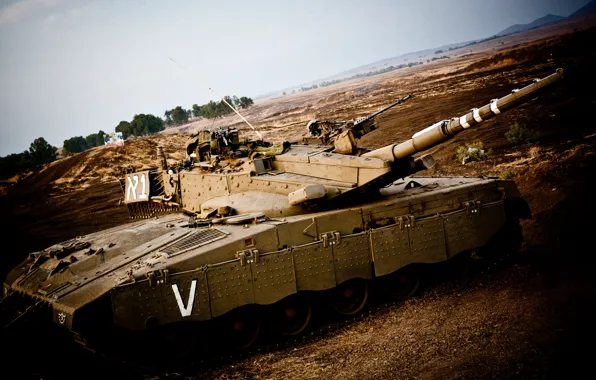 Поле, танк, боевой, основной, Merkava, Израиля, «Меркава», Mk.2