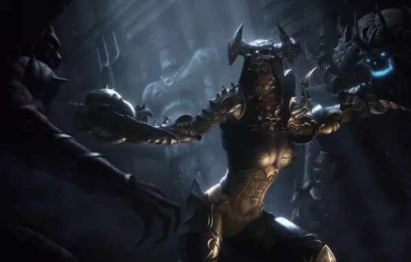 Картинка девушка, оружие, нежить, Diablo III, Demon Hunter, Reaper of Souls