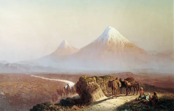 Картинка картина, Занковский, Вид на Арарат