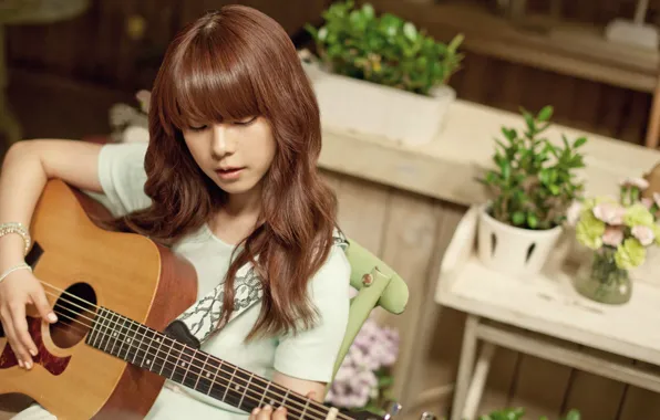Asian, Guitar, Beauty, Kpop, Cute, Singer, Korean, Juniel