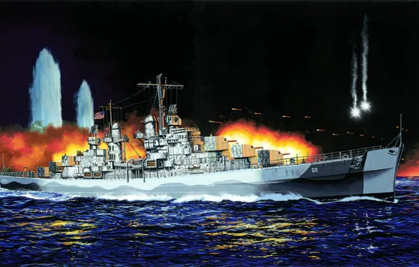 Легкий, США, крейсер, US NAVY, Masao Satake, USS Juneau CL-52 1942