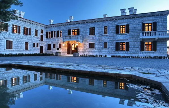 Картинка вилла, вечер, Черногория, Villa Milocer
