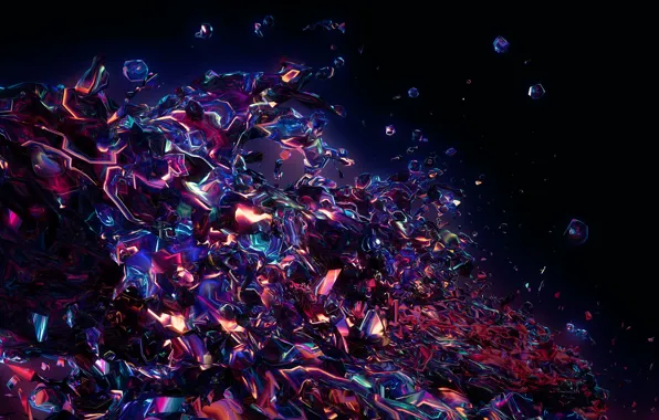 Вода, капли, осколки, пар, Абстракция, Abstract, steam, испарения