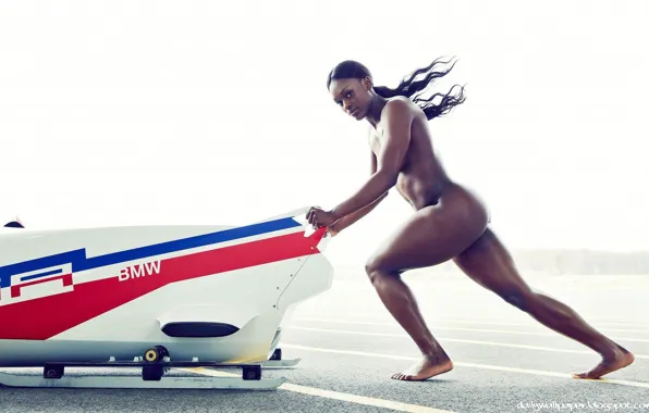 Ebony, Nude, Olympian, Aja Evens, Bobsledder, ESPN, Sled