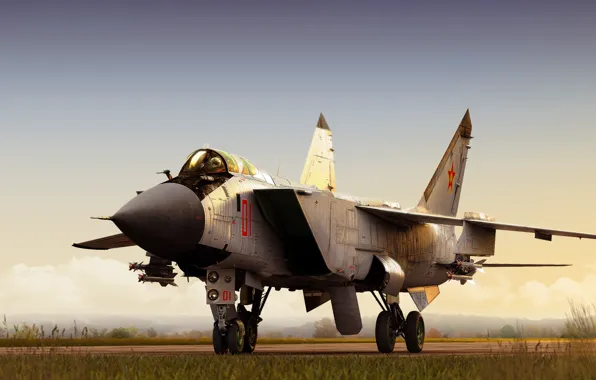Картинка Истребитель, Арт, МиГ, Перехватчик, Foxhound, МиГ-31, MiG-31, Alexander Iartsev