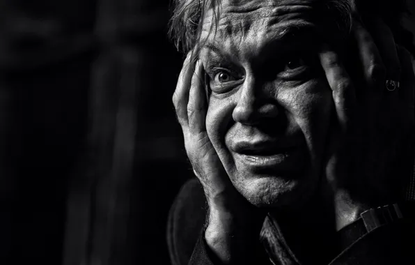 Портрет, актёр, Niko Nikolas, чб фотопортрет, Михаил Горевой