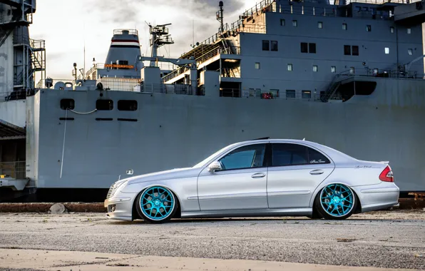 Картинка профиль, silver, Mercedes, wheels, мерседес, металлик, e350