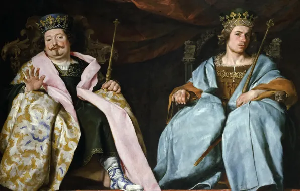 Картинка картина, жанровая, Алонсо Кано, Два Короля Испании