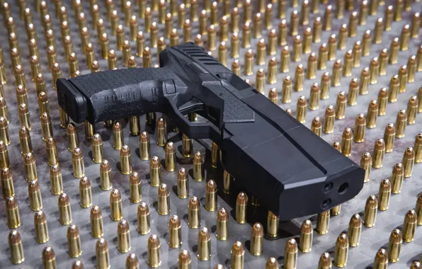 Картинка пистолет, США, патроны, бесшумный, много патронов, Maxim 9, SilencerCo Maxim 9, интегрированный глушитель