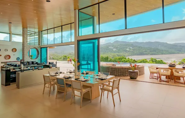 Вилла, интерьер, бассейн, терраса, гостиная, столовая, Luxury Villa, Villa Nautilus