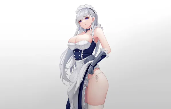 Girl, sexy, lingerie, pantsu, cleavage, panties, thighhighs, long hair
