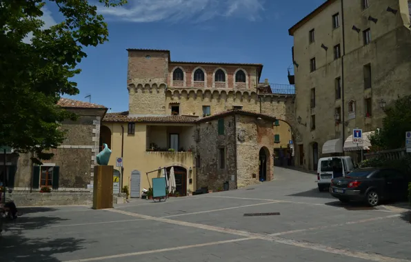 Картинка Италия, Italy, Street, Тоскана, Italia, Toscana, Tuscany, Улицы