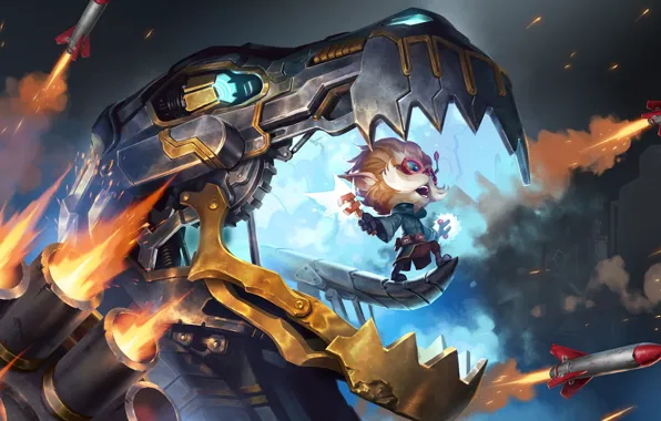 Ракеты, зверёк, Heimerdinger, Legends of Runeterra