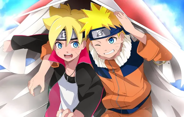 Аниме, арт, Наруто, Naruto, мальчики, Боруто