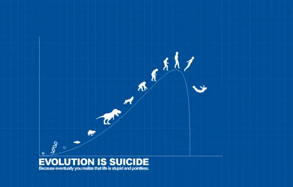Картинка надписи, надпись, эволюция самоубийства, evolution is suicide
