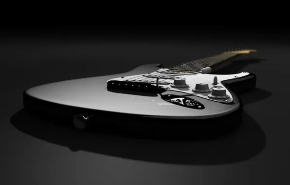 Картинка тень, Stratocaster, Fender, гатара