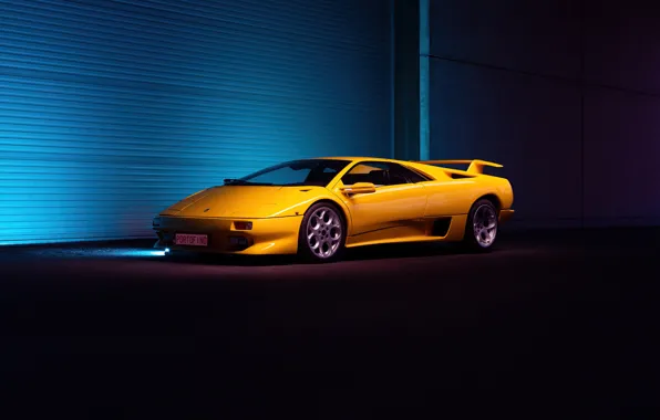 Картинка Lamborghini, yellow, Diablo, Lamborghini Diablo VT 6.0