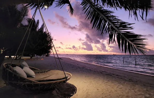 Beach, sky, maldives