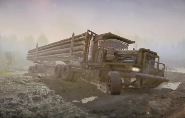 HDR, Wood, Truck, Game, Engine, Mud, UHD, Xbox One X