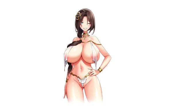 Girl, sexy, lingerie, pantsu, cleavage, blouse, panties, long hair
