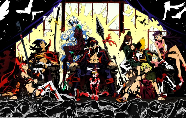 Gun, weapon, anime, sniper, manga, seifuku, japonese, Tengen Toppa Gurren Lagann