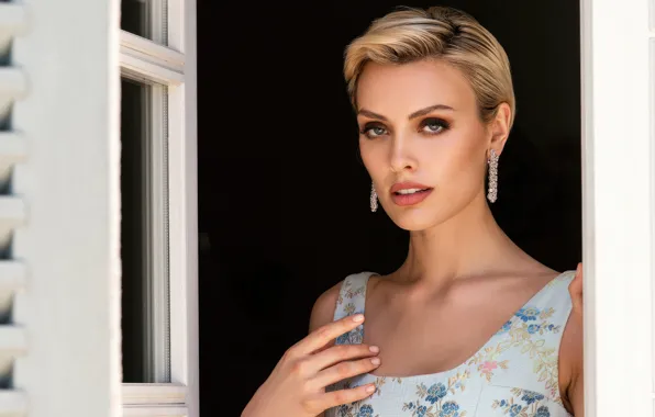 Взгляд, девушка, фото, модель, серьги, макияж, Wallis Day