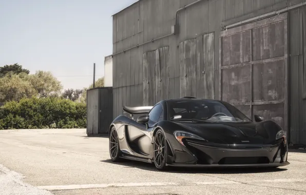 Black, mclaren, hangar