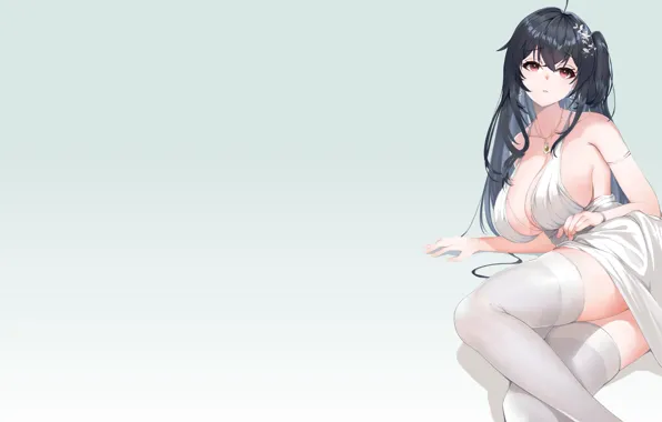 Girl, sexy, dress, boobs, breasts, babe, oppai, thighs