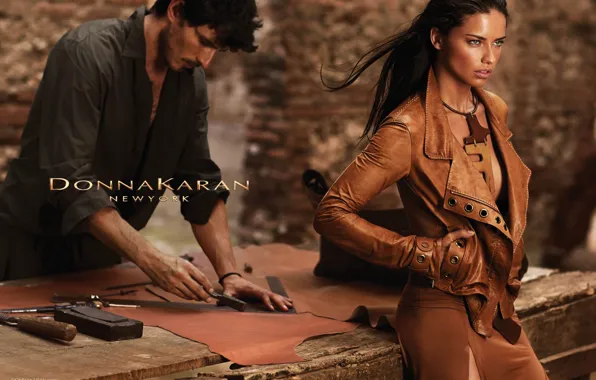 Девушка, модель, Adriana Lima, for Donna Karan