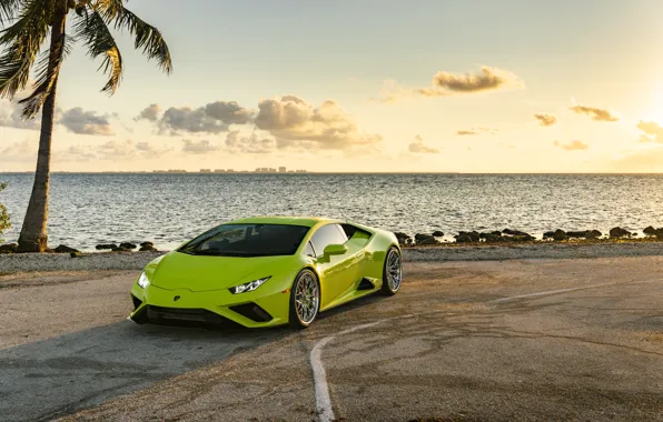 Lamborghini, light green, huracan