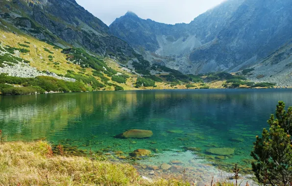 Горы, озеро, фото, Slovakia, Словакия, High Tatras