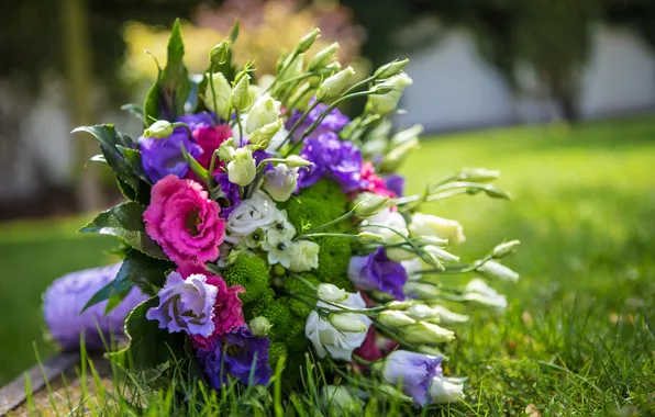 Картинка цветы, букет, flowers, bouquet, эустома, eustoma