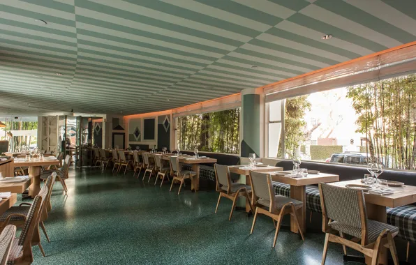 Интерьер, ресторан, отель, помещение, Beverly Hills, Avalon Hotel