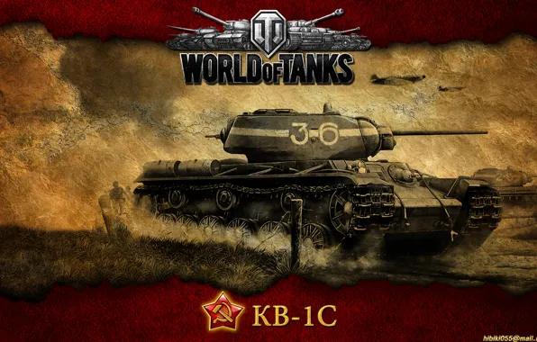 Картинка танк, СССР, танки, WoT, World of Tanks, Тяжёлый танк, КВ-1С