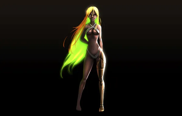 Girl, sexy, cleavage, long hair, legs, boobs, anime, beautiful
