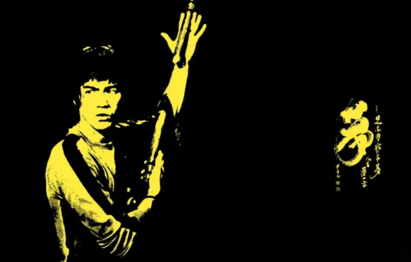 Мастер, иероглифы, Bruce Lee, Брюс Ли, нунчаки, master, маленький дракон, Li Xiao Long