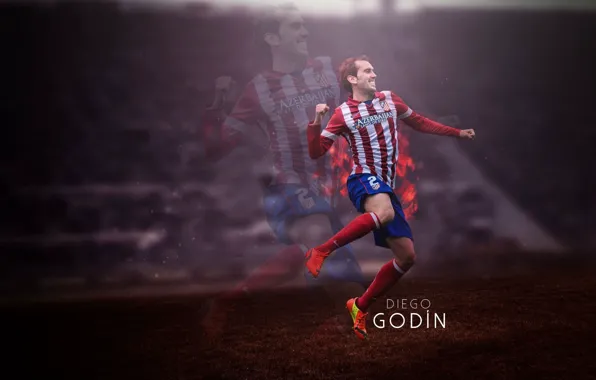 Sport, football, player, Atletico Madrid, Diego Godin