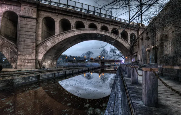 Pennsylvania, Philadelphia, Glen Willow, Manayunk Evening
