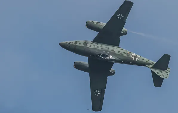 Картинка полет, истребитель, бомбардировщик, реактивный, Me-262A