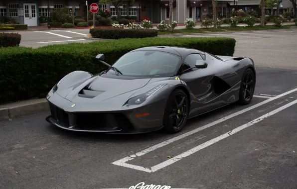 Ferrari, street, gray, LaFerrari