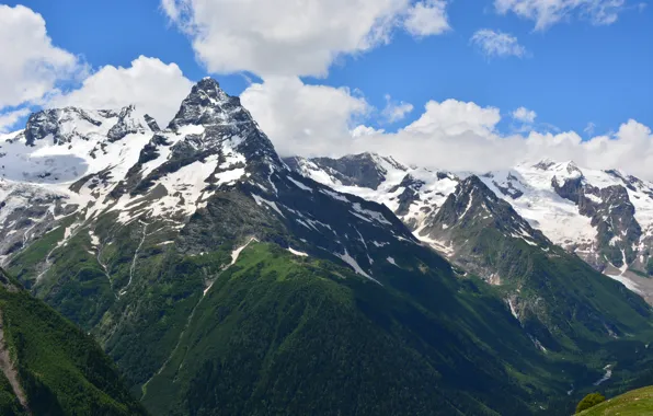 Горы, пейзажи, домбай