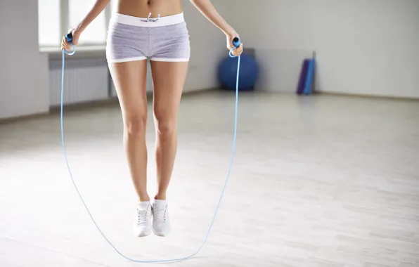 Fitness, gym, slippers, aerobic, jump rope