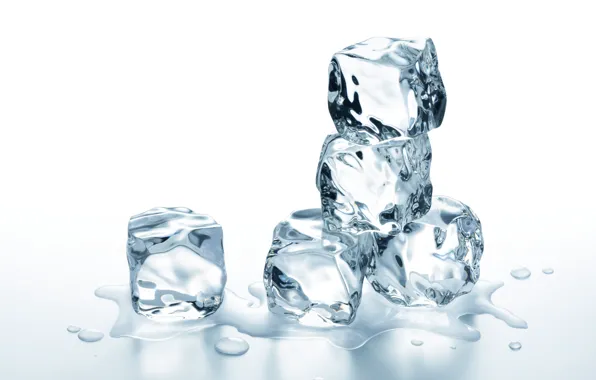 Лед, вода, ice, water, кубики льда