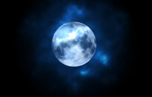 Картинка небо, ночь, природа, фон, обои, луна, wallpaper, moon
