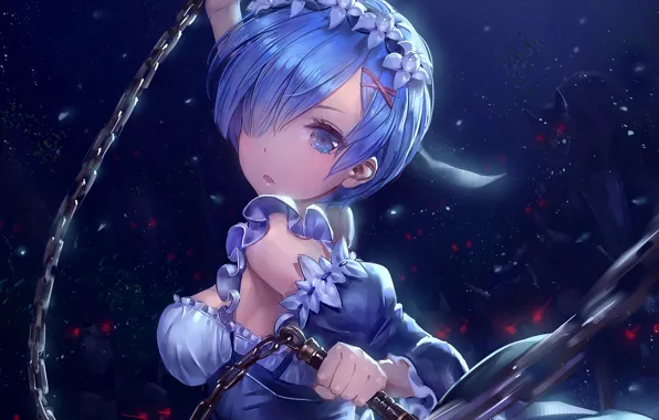 Девушка, аниме, арт, Re: Zero kara Hajimeru Isekai Seikatsu, С нуля, Рем