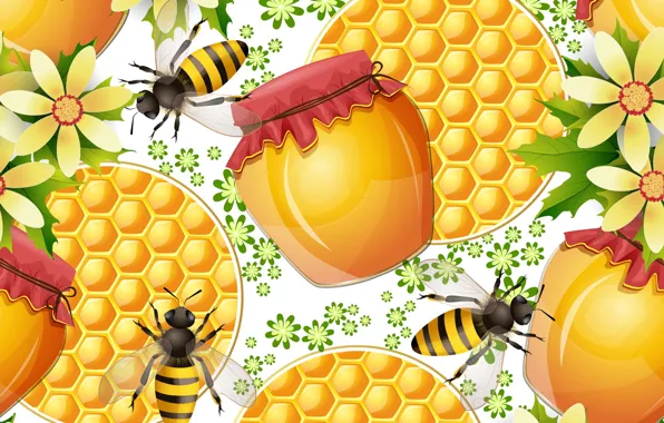 Bees, текстура, пчелы, texture, мед, honey